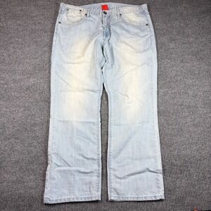Vintage Request Jeans Men's 38x32 Light Wash Denim Y2K Skater Hip Hop Blue